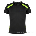 Fitness T Shirt Polyester Black Moisture Wicking Dry Fit T Shirt For Men Manufactory